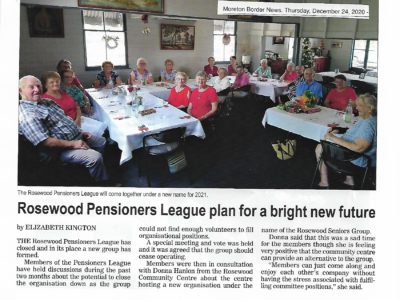 Rosewood Pensioners League dec 2020